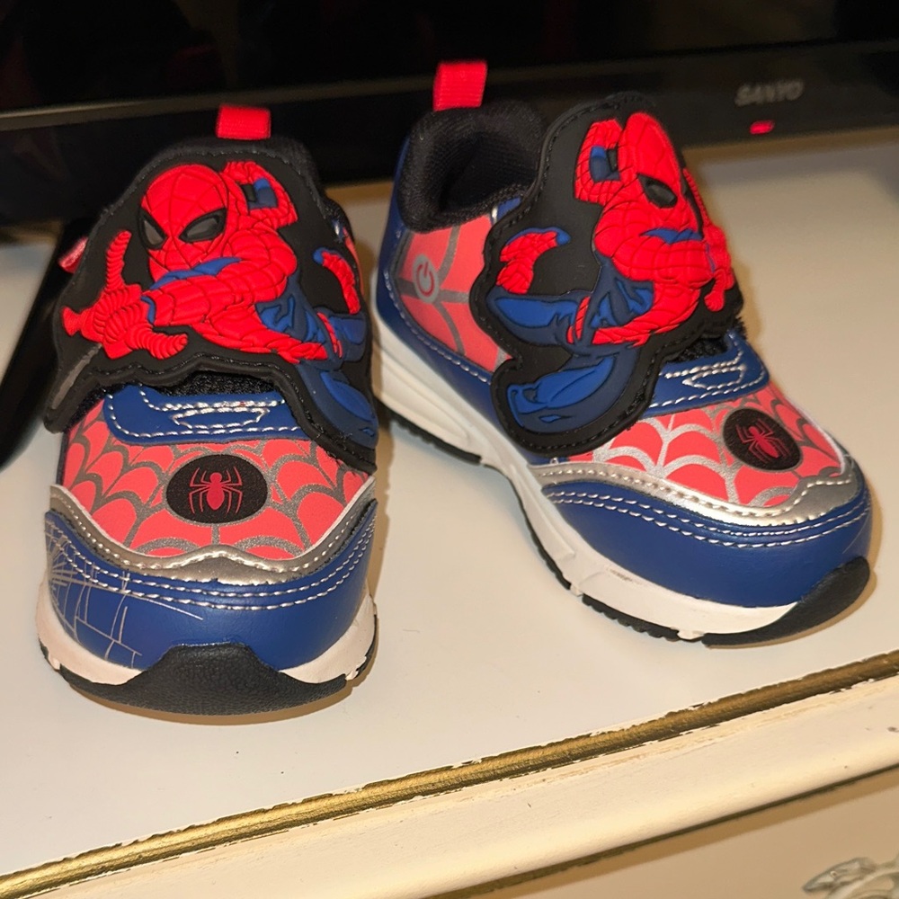 Kids Spider Superhero Sneakers - Red & Blue